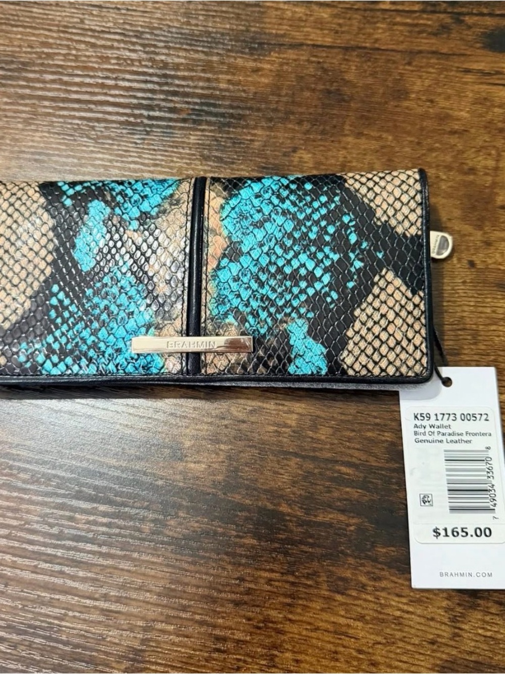 Brahmin Ady wallet in Bird of Paradise Frontera